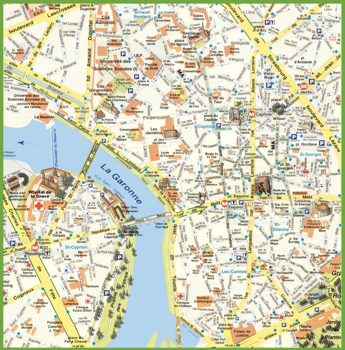 Toulouse članica zemljevid