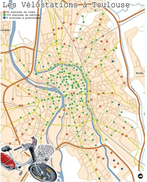 zemljevid Toulouse kolo
