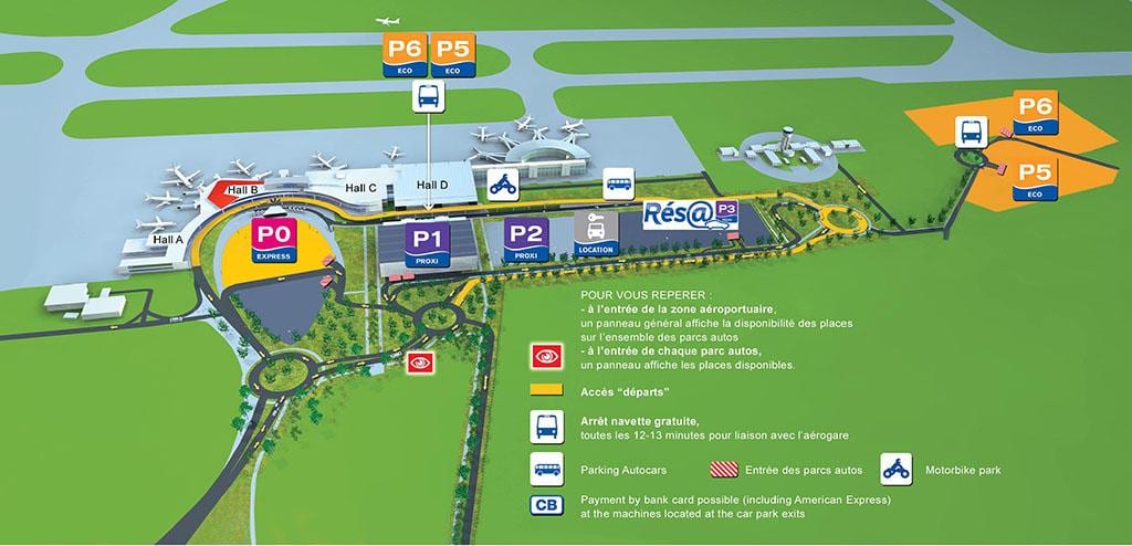 Toulouse letališki terminal zemljevid