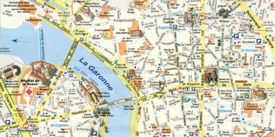 Zemljevid Toulouse predmestju