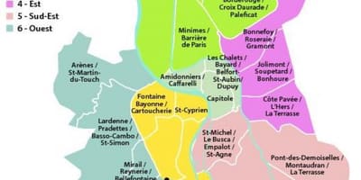 Zemljevid Toulouse okolici