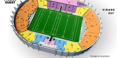 Zemljevid Toulouse stadion 
