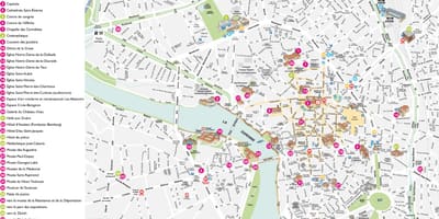 Toulouse turistični zemljevid