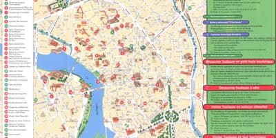 Toulouse atrakcija zemljevid